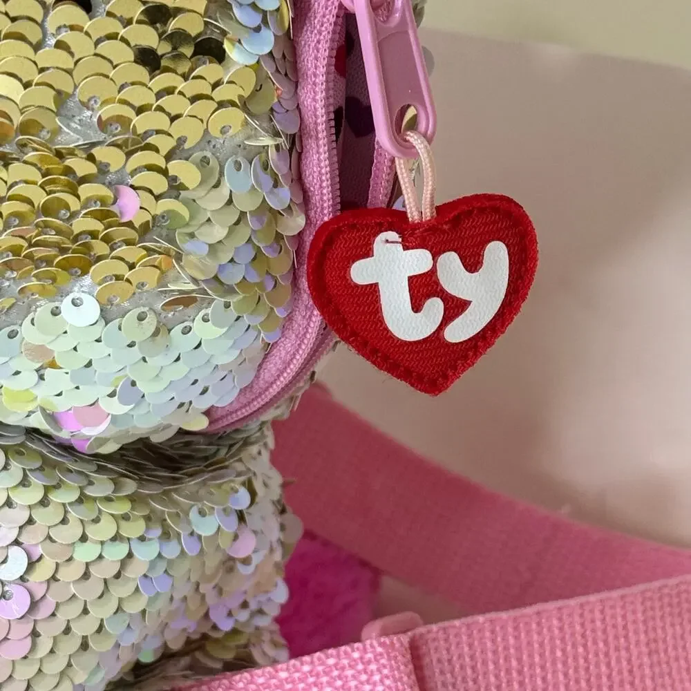 Ty Fantasia Unicorn Flippable Sequin Plush Backpack